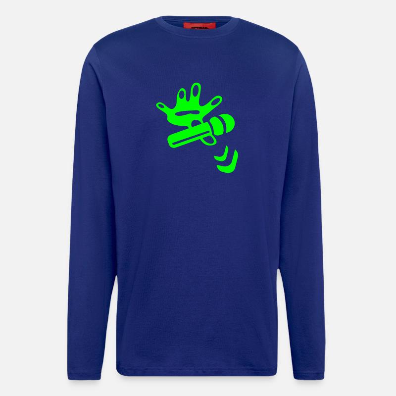 Mike Drop Icon - Langarmshirt - made by SPREAD  - Iconic Blue