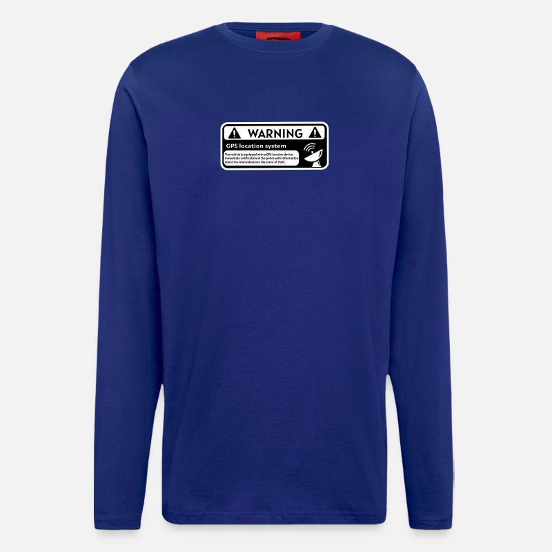 GPS-Alarm-Aufkleber - Langarmshirt - made by SPREAD - Iconic Blue