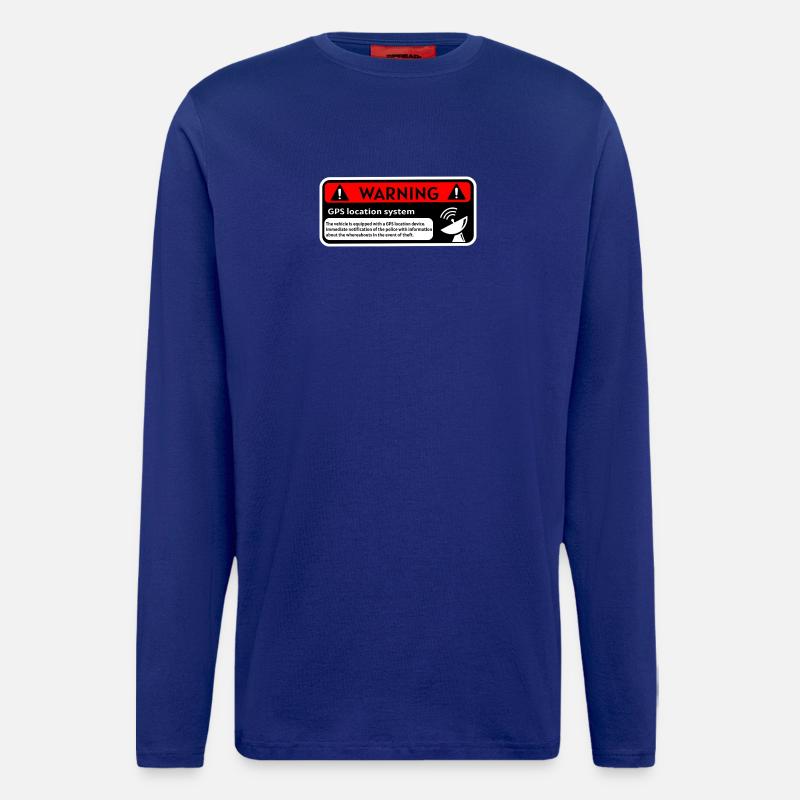 GPS-Warnung - Langarmshirt - made by SPREAD  - Iconic Blue