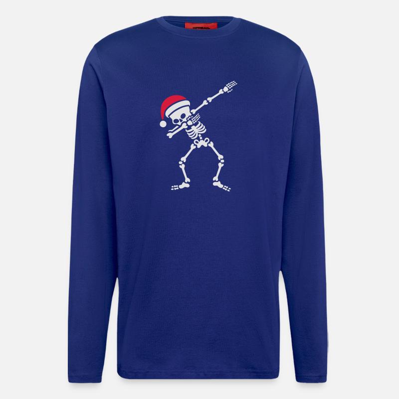 Santa dab / dabbing skeleton - Longsleeve - made by SPREAD  - Iconic Blue