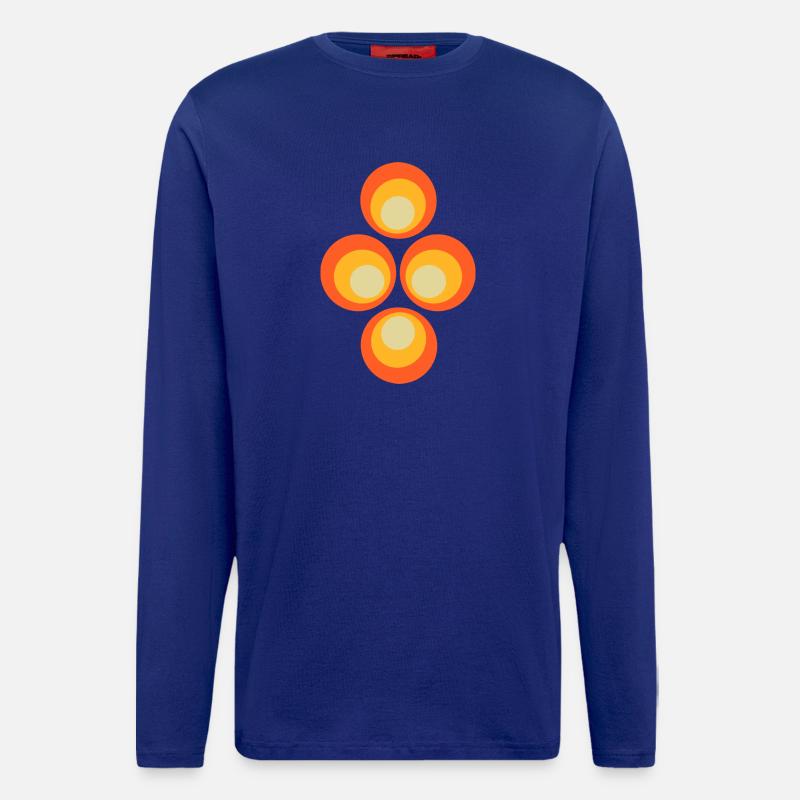 70s Circles Pattern - Longsleeve - made by SPREAD  - Iconic Blue