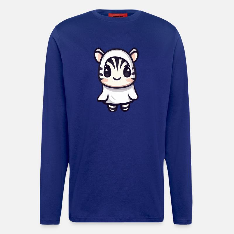 Zebra Halloween Geist - Langarmshirt - made by SPREAD  - Iconic Blue