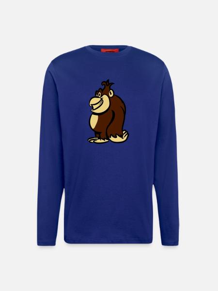 affe süss witzig lustig - Langarmshirt - made by SPREAD - Iconic Blue