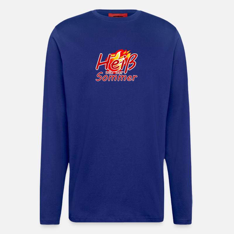 Sommer heiß HItze Spruch - Langarmshirt - made by SPREAD  - Iconic Blue