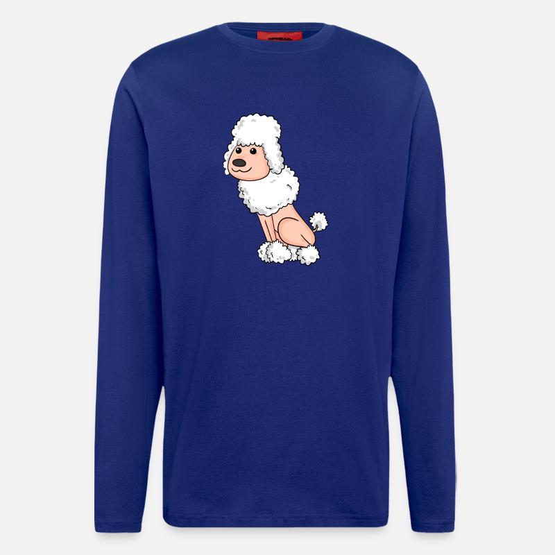 Pudel Weiß - Langarmshirt - made by SPREAD  - Iconic Blue