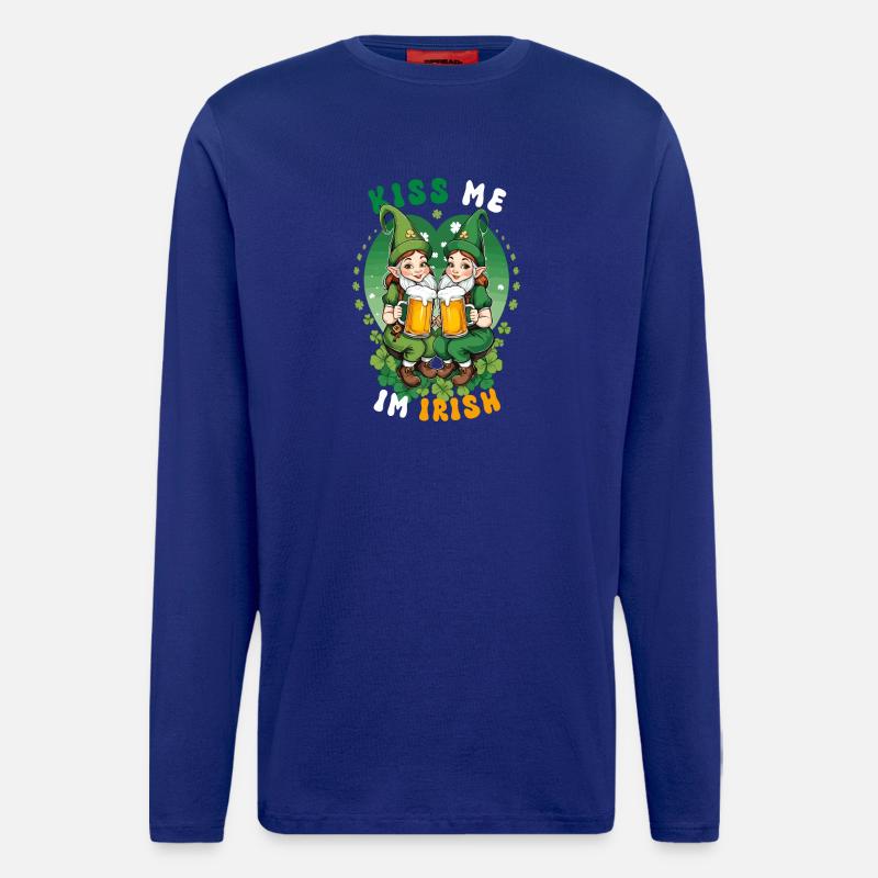 Küss mich, ich bin Irish - Langarmshirt - made by SPREAD  - Iconic Blue