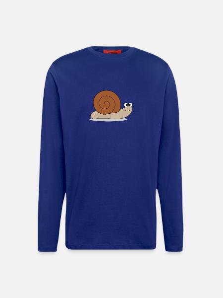 Brown snail - Longsleeve - made by SPREAD - Iconic Blue