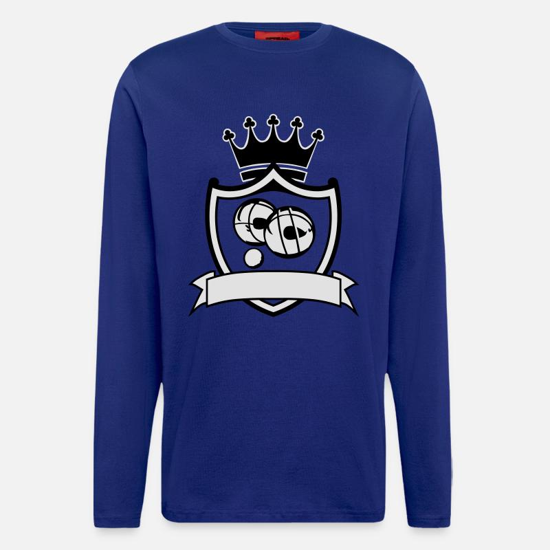 König Petanque keinen Text - Langarmshirt - made by SPREAD  - Iconic Blue
