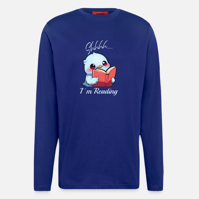 Vogel mit Buch - Langarmshirt - made by SPREAD  - Iconic Blue