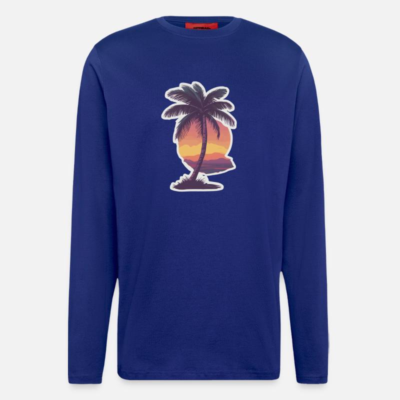 Palm tree - Longsleeve - made by SPREAD  - Iconic Blue