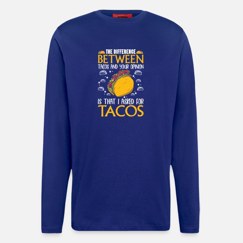 The Difference between tacos - Longsleeve - made by SPREAD - Iconic Blue
