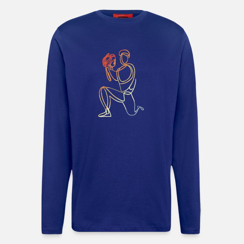 Baseball Keeper Drawing - Longsleeve - made by SPREAD - Iconic Blue