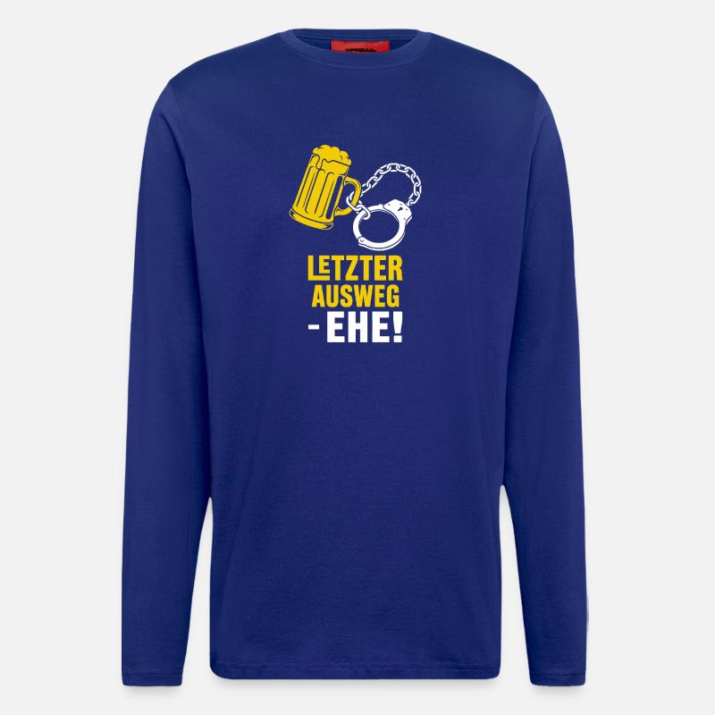 Letzter Ausweg Ehe Meme - Langarmshirt - made by SPREAD  - Iconic Blue