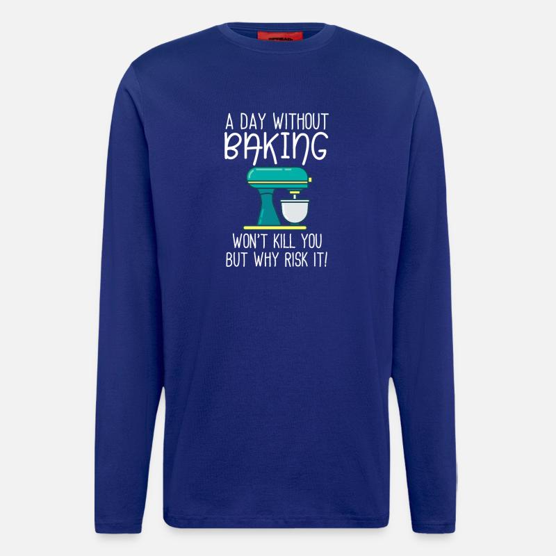 A Day Without Baking  - Longsleeve - made by SPREAD  - Iconic Blue