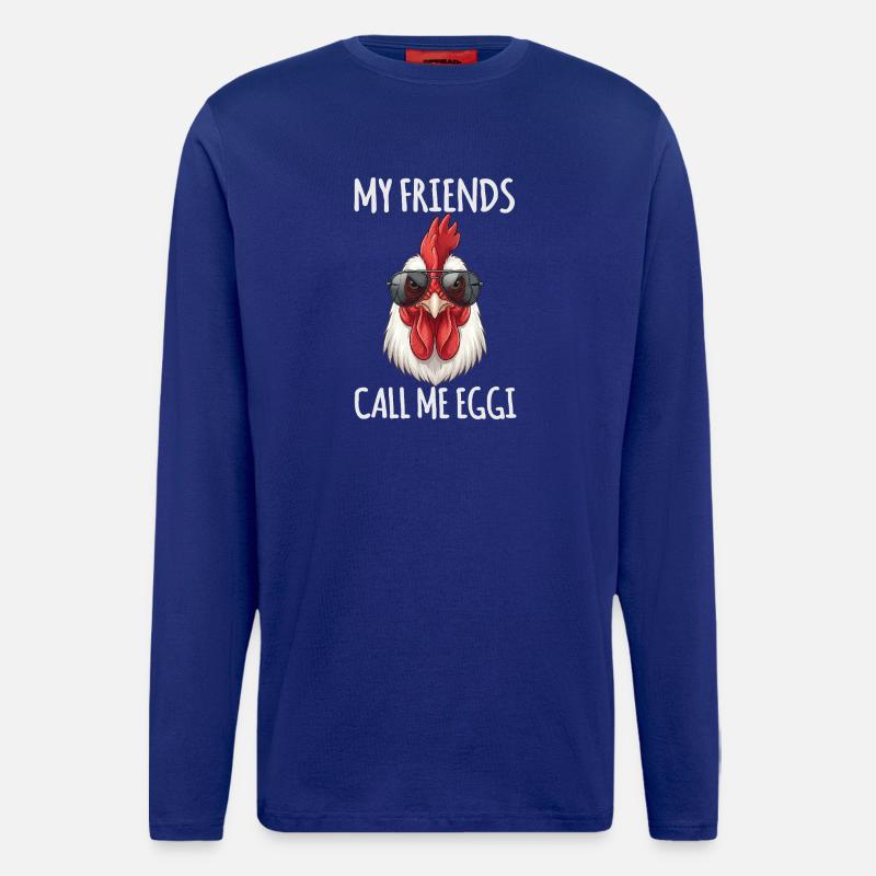 Eggi Huhn Hühnchen - Langarmshirt - made by SPREAD  - Iconic Blue