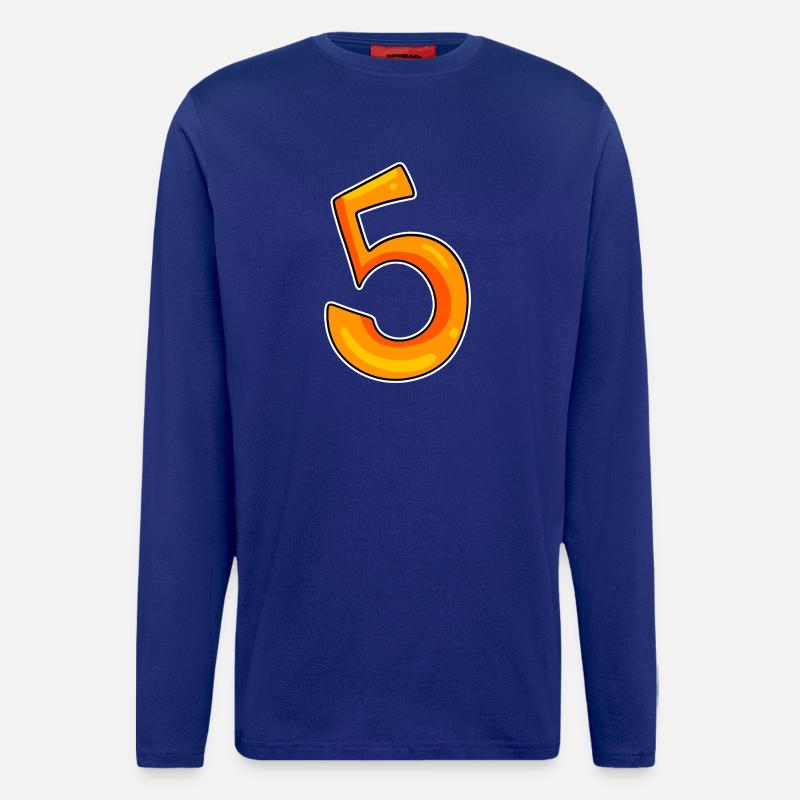 Number 5 Number - Longsleeve - made by SPREAD  - Iconic Blue