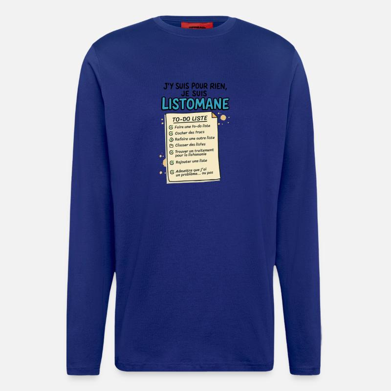 Ich bin ein Listomane - Langarmshirt - made by SPREAD - Iconic Blue