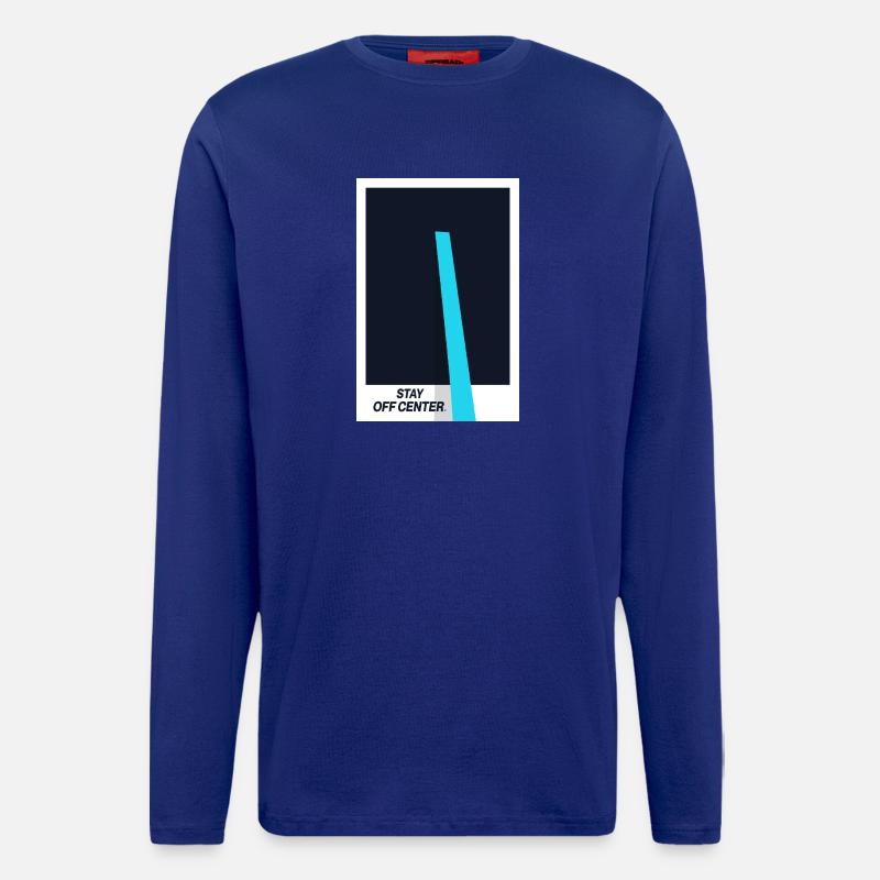 Stay Off Center. Modern Design Statement - Longsleeve - made by SPREAD  - Iconic Blue