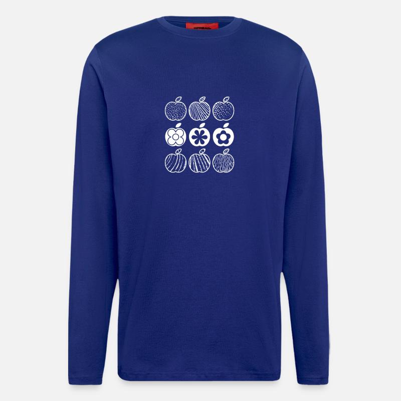 Apple Pattern (White) - Longsleeve - made by SPREAD  - Iconic Blue