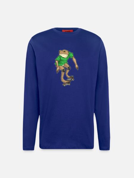 Frog Skater Skateboard - Longsleeve - made by SPREAD  - Iconic Blue