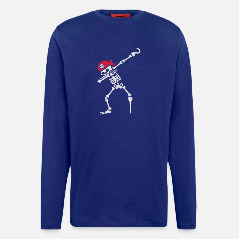 Dab / dabbing skeleton pirate - Longsleeve - made by SPREAD  - Iconic Blue