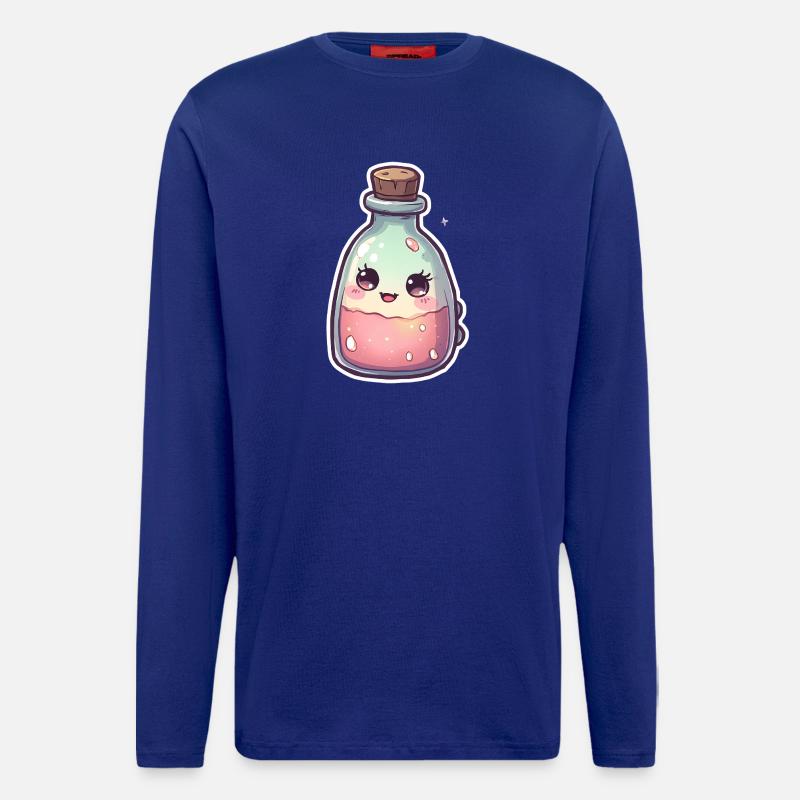 Cute kawaii cake potion bottle - Longsleeve - made by SPREAD  - Iconic Blue