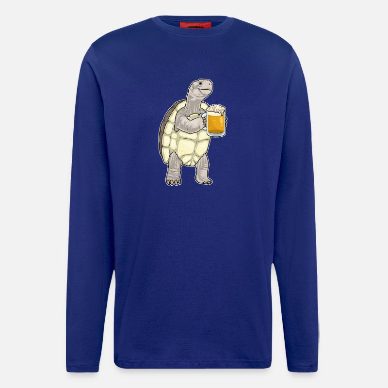 Schildkröte Bier - Langarmshirt - made by SPREAD  - Iconic Blue