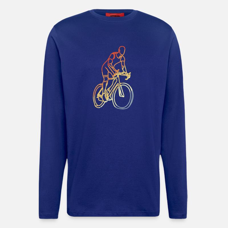 Radfahrer Retro - Langarmshirt - made by SPREAD  - Iconic Blue