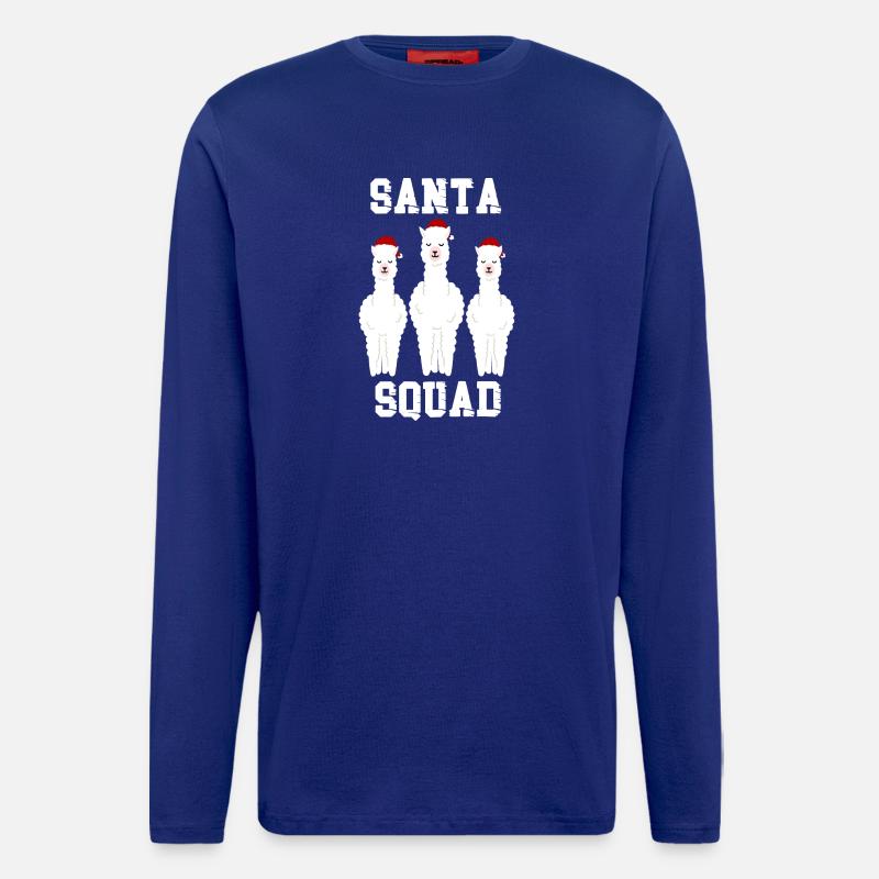 Santa squad llama - Langarmshirt - made by SPREAD  - Iconic Blue