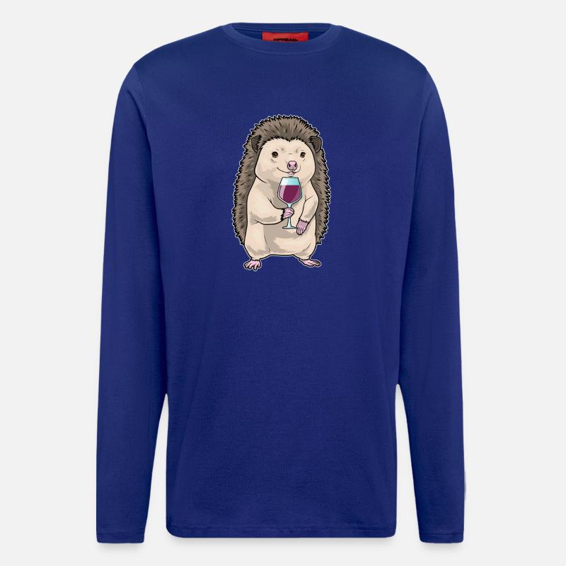 Igel Rotwein - Langarmshirt - made by SPREAD  - Iconic Blue