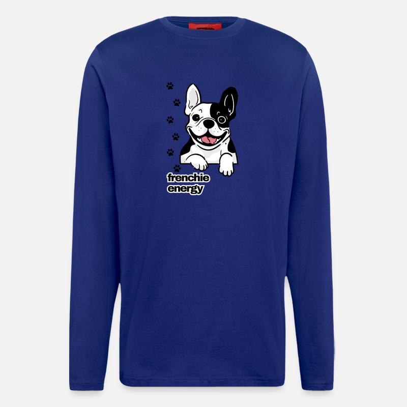 Frenchie Energy - Langarmshirt - made by SPREAD - Iconic Blue