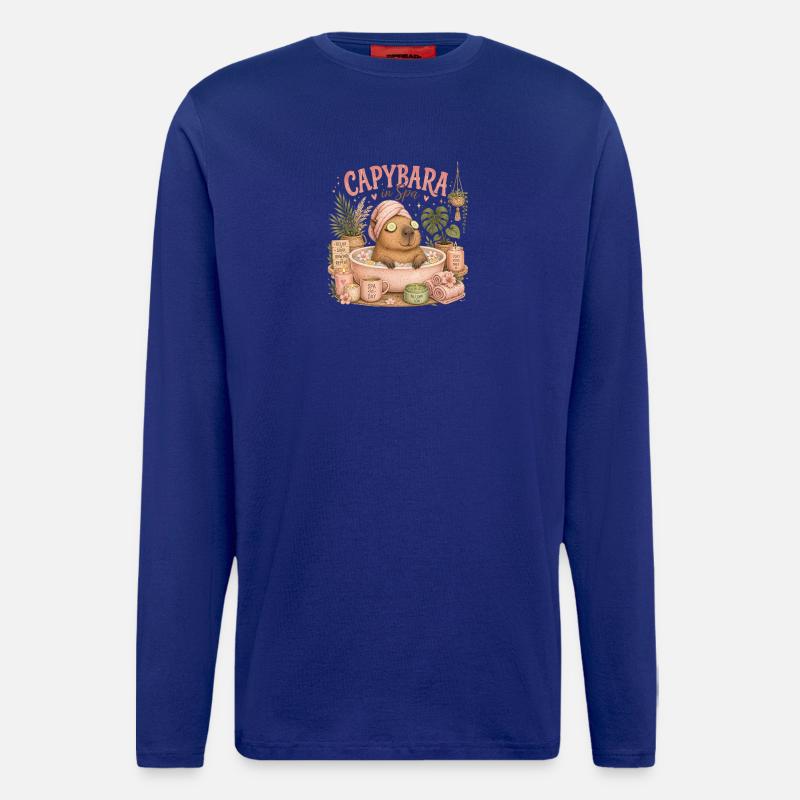Capybara Spa Getaway - Longsleeve - made by SPREAD  - Iconic Blue