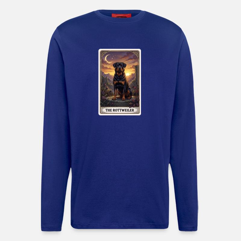 Rottweiler Mondschein Tarot - Langarmshirt - made by SPREAD  - Iconic Blue