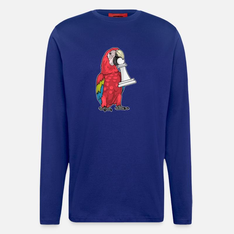 Papagei Schachfigur Bauer Schach - Langarmshirt - made by SPREAD  - Iconic Blue