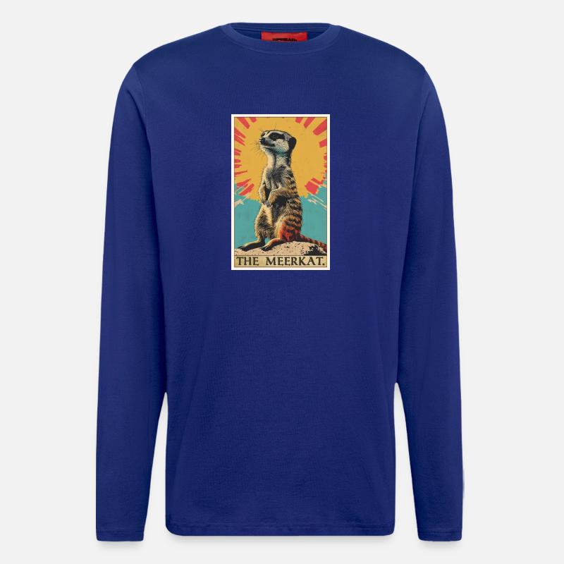 Meerkat Erdmännchen - Langarmshirt - made by SPREAD  - Iconic Blue