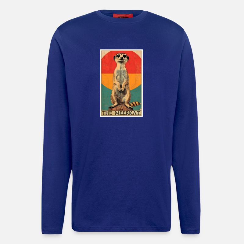 Suricate Erdmännchen - Manches longues bio décontracté fabriqué en UE - Iconic Blue
