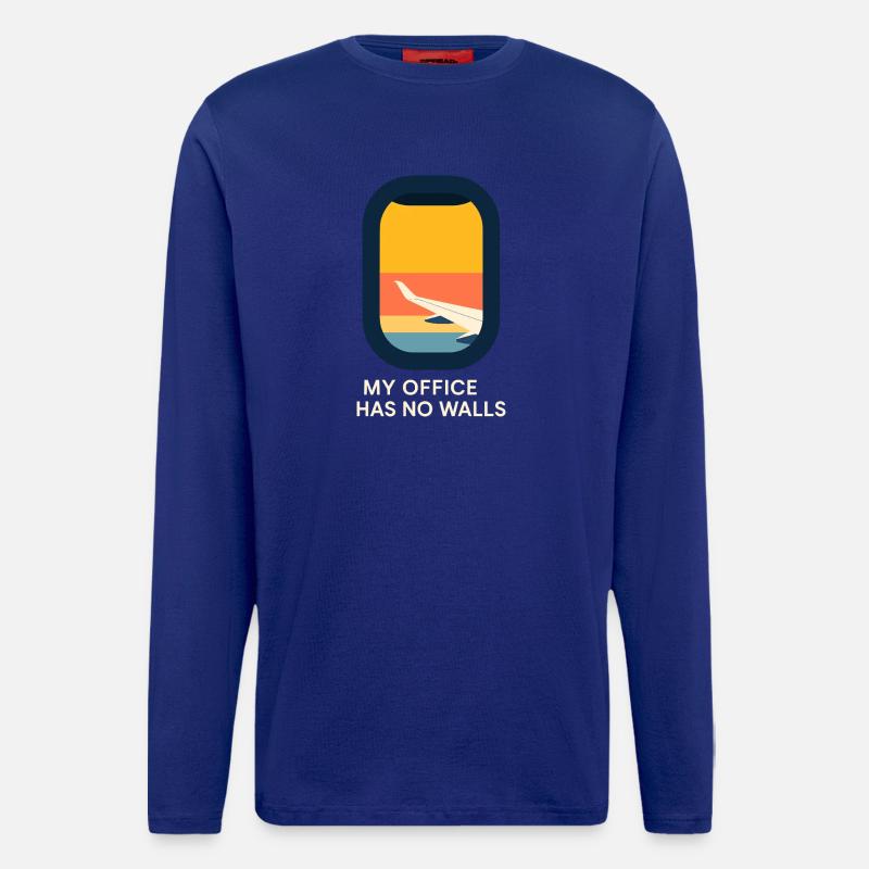 Flugbegleiter Kabinencrew Leben Luftfahrt - Langarmshirt - made by SPREAD - Iconic Blue
