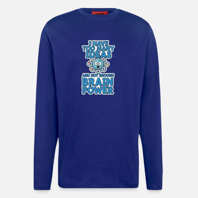 Brain Power Comic Shirt Geschenk - Langarmshirt - made by SPREAD  - Iconic Blue