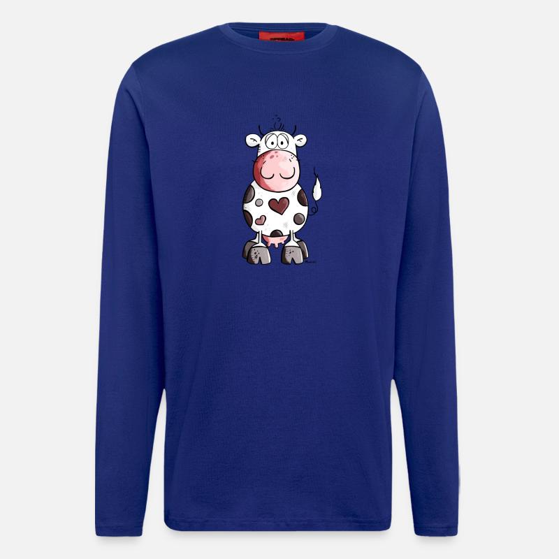 Verliebte Kuh - Langarmshirt - made by SPREAD  - Iconic Blue