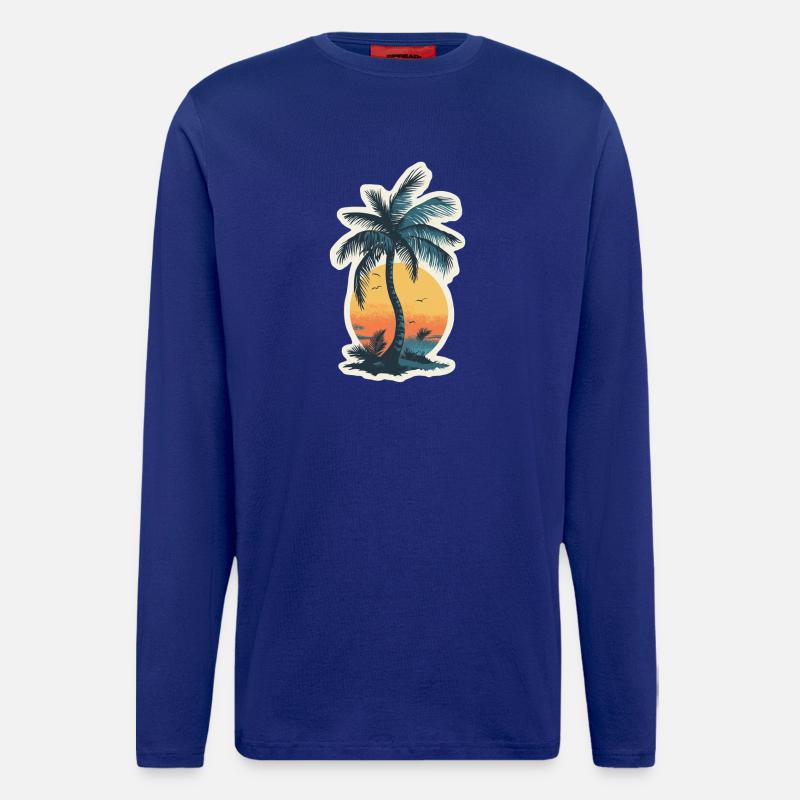 Palm tree - Longsleeve - made by SPREAD  - Iconic Blue