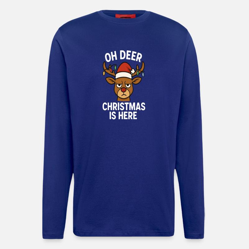 Oh Deer Christmas Is Here - Langarmshirt - made by SPREAD  - Iconic Blue