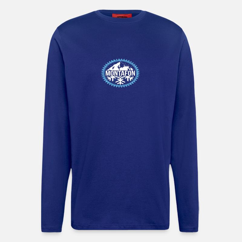 MONTAFON Winter Berge - Langarmshirt - made by SPREAD  - Iconic Blue