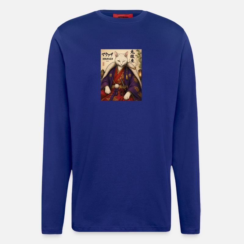 Maukuza Samurai Katze - Langarmshirt - made by SPREAD  - Iconic Blue