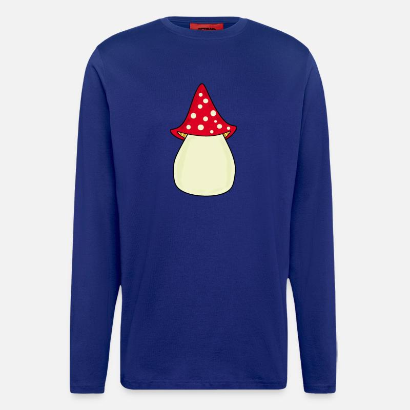 Mushroom Toadstool Pattern Personalizable Gift - Longsleeve - made by SPREAD  - Iconic Blue