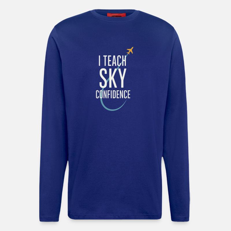 Fluglehrer Cfi Pilot Luftfahrtlehrer - Langarmshirt - made by SPREAD  - Iconic Blue