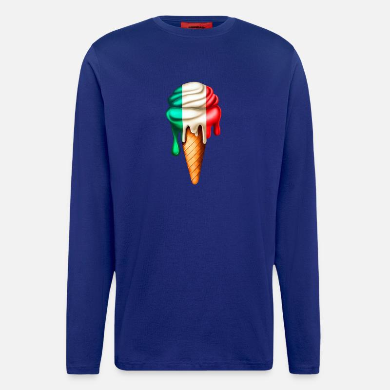 Italien Eiswaffel - Langarmshirt - made by SPREAD  - Iconic Blue