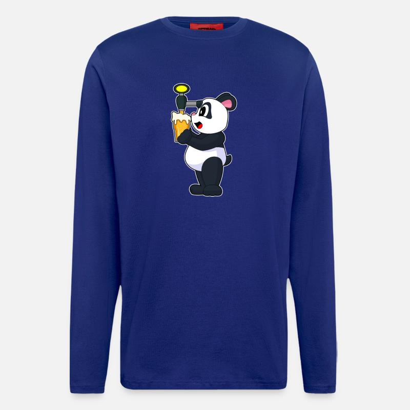 Panda Bier - Langarmshirt - made by SPREAD  - Iconic Blue