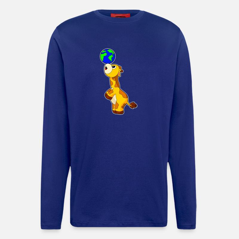 Giraffe Erde - Langarmshirt - made by SPREAD  - Iconic Blue