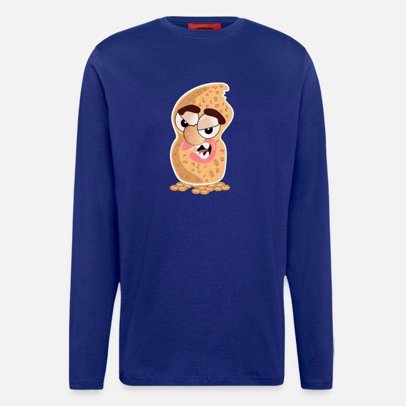 Erdnuss-Karikatur - Langarmshirt - made by SPREAD  - Iconic Blue