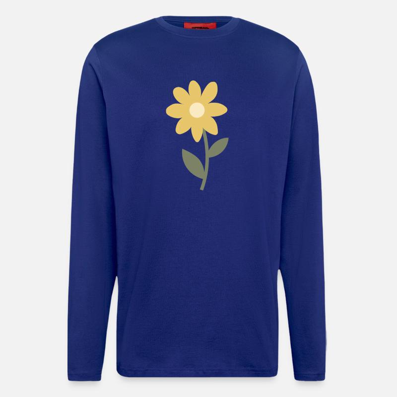 Minimales Blumenblütendesign - Langarmshirt - made by SPREAD  - Iconic Blue